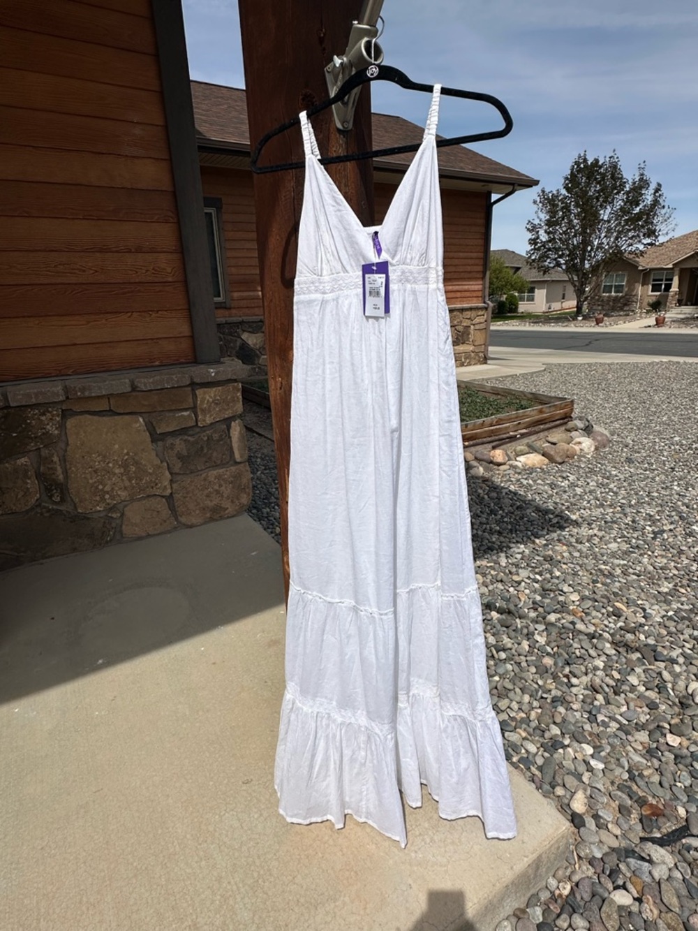 Seraphine White Sleeveless V-Neck Tiered Maxi Dress